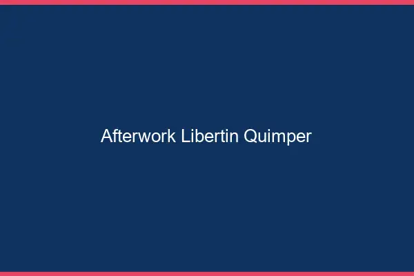Afterwork libertin Quimper