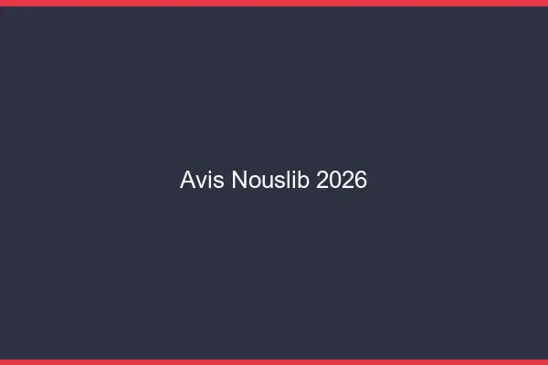 Avis NousLib 2026