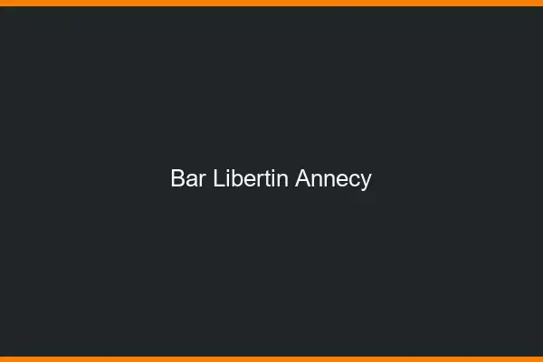 Bar libertin Annecy
