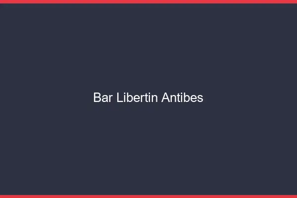 Bar libertin Antibes
