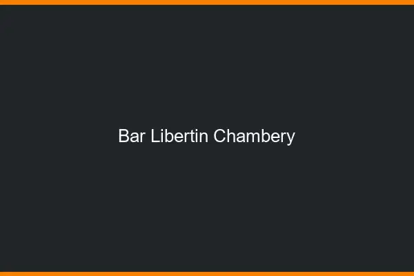 Bar libertin Chambéry