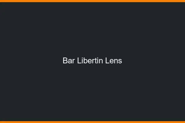 Bar libertin Lens