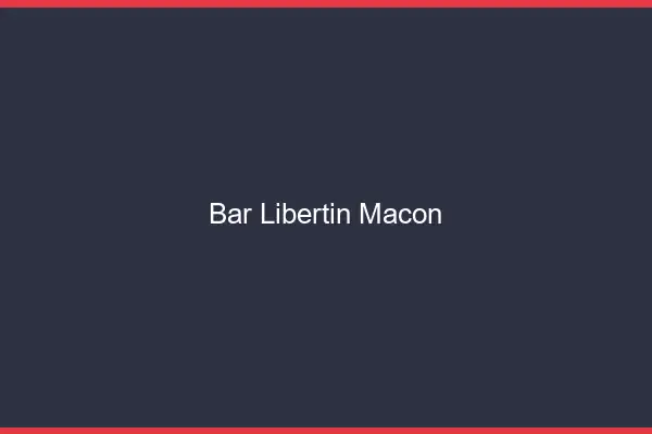 Bar libertin Mâcon