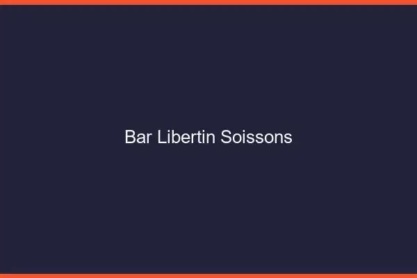 Bar libertin Soissons