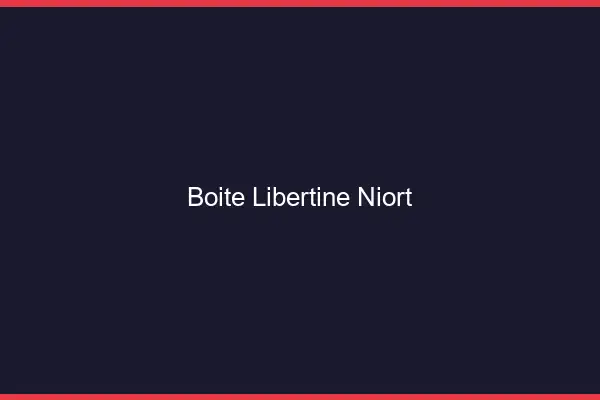 Boîte libertine Niort