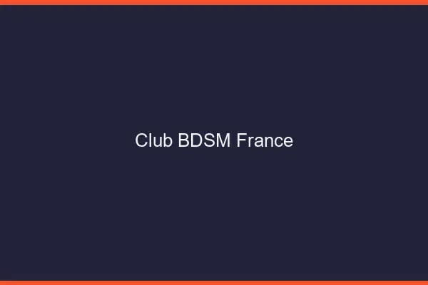 Club BDSM France