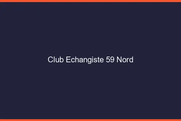 Club échangiste 59 nord