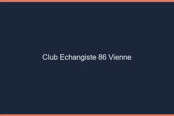 Club échangiste 86 vienne