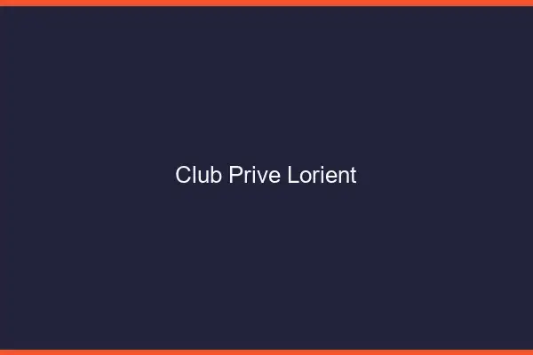 Club privé Lorient