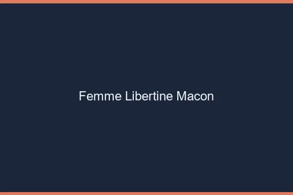 Femme libertine Mâcon