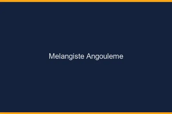 Mélangiste Angoulême