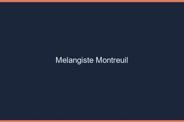 Mélangiste Montreuil