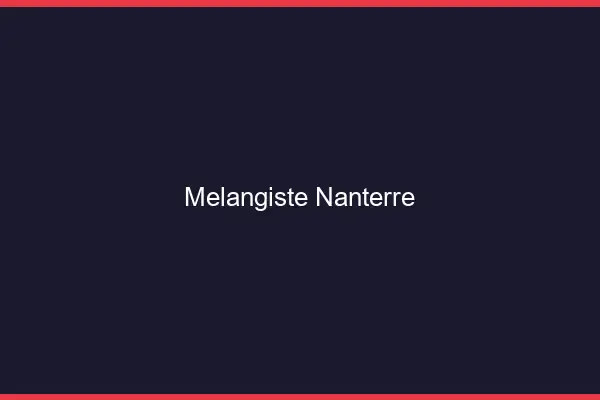 Mélangiste Nanterre