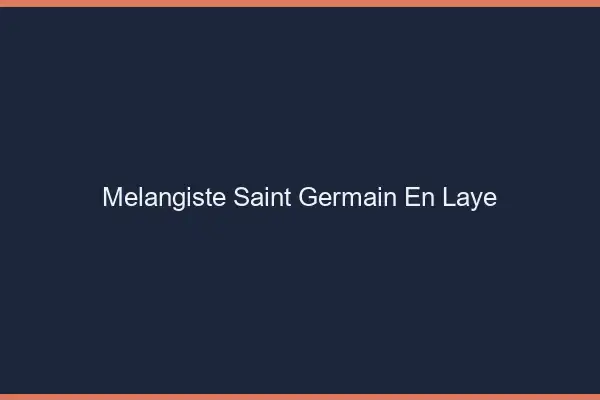 Mélangiste Saint-Germain-en-Laye