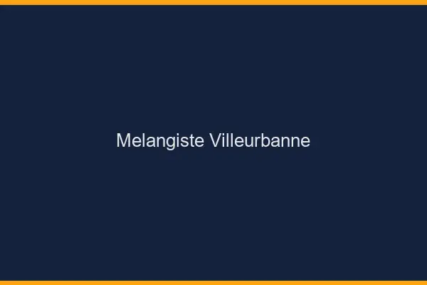 Mélangiste Villeurbanne