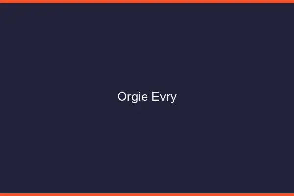 Orgie Évry