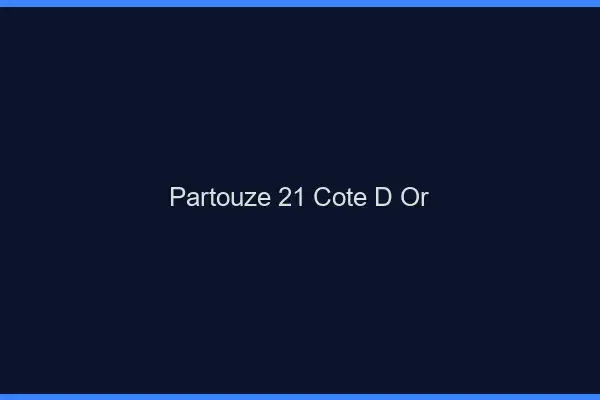 Partouze 21 côte-d'or