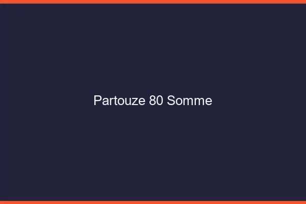 Partouze 80 somme