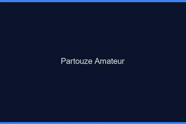 Partouze amateur
