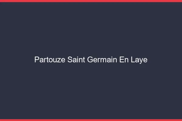 Partouze Saint-Germain-en-Laye