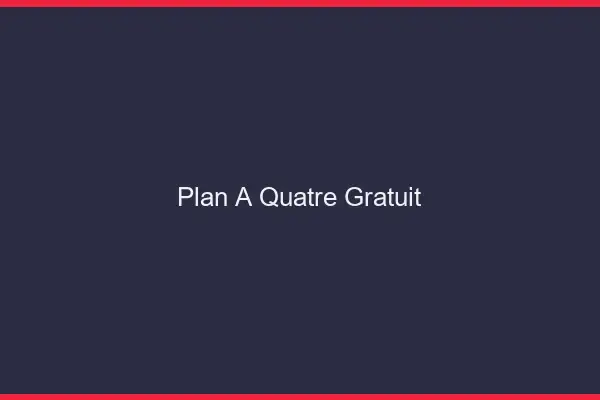 Plan à quatre gratuit