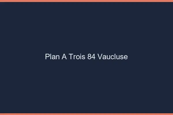 Plan à trois 84 vaucluse