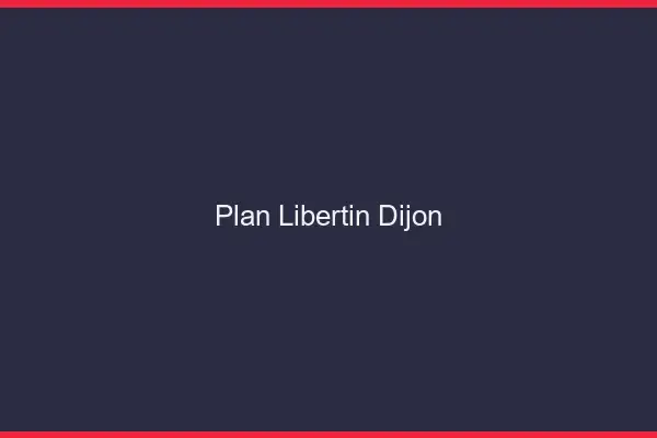 Plan libertin Dijon