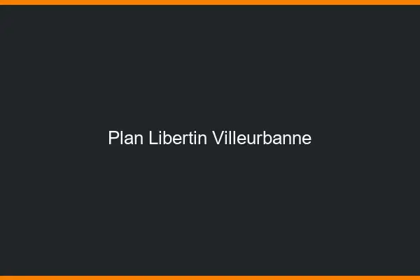 Plan libertin Villeurbanne
