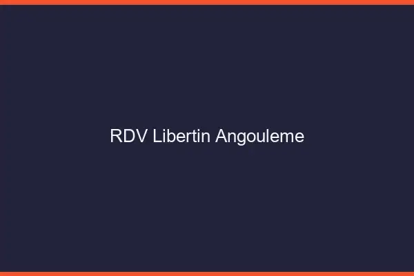 RDV libertin Angoulême