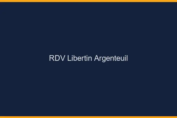 RDV libertin Argenteuil