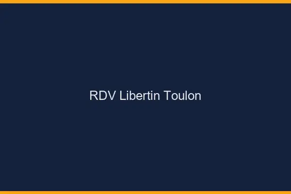 RDV libertin Toulon