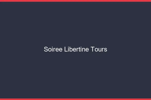 Soirée libertine Tours